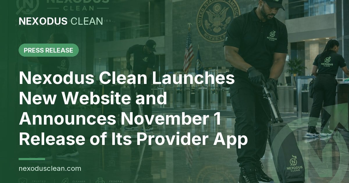 Nexodus Clean Launches New Website and Announces November 1 Release of Its Provider App